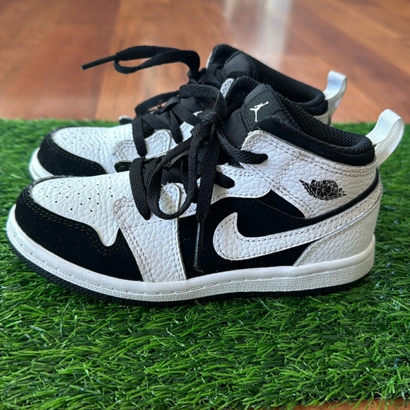 Nike Air Jordan 1 One Mid Tuxedo Size 10C Used But Clean - Picture 3 of 8